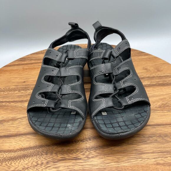 ECCO Sandals Womens Size 9 /40 Black Open Toe Slingback Casual Comfort Walking - Picture 2 of 10